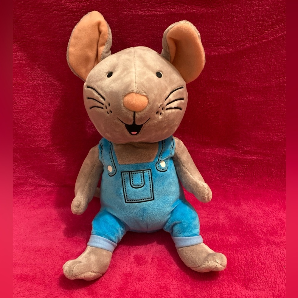 Charming “If You Give A Mouse A Cookie” 🍪 Plush in Blue Overalls & Mini Book 📖